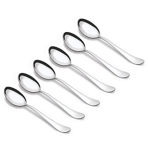 tiara - lavish 6 piece dinner spoon stainless steel set