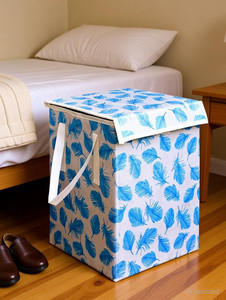 tiarakrafts 40 l blue laundry basket