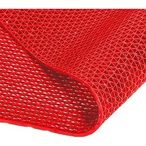 tib anti skid amp multipurpose pvc rubber mat for floor swimming pool mat shower mat carpet rainmat bathroom mat waterproof entrance doormat 2x16 feet red