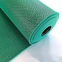 TIB Anti Skid &amp; Multipurpose PVC Rubber Mat for Floor, Swimming Pool Mat, Shower Mat, Carpet, Rainmat, Bathroom Mat, Waterproof Entrance Doormat, 2X20 Feet Green