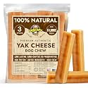 Tibetan Dog Chew Yak Cheese Sticks - Natural Treats for Extra Large Dogs, Long-Lasting, Easy Digest, Perfect for Aggressive Chewers, Grain and Gluten-Free, 3 Durable Chews