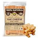 Tibetan Dog Chew Yak Cheese Sticks (12 Large Chews) - Handmade Treats for Aggressive Chewers, Easy to Digest, No Additives, Rawhide, Grains, or Gluten - Ideal Dog Toy and Travel Bag Companion