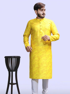 Tibra Collection Men Floral Print Flared Kurta