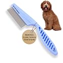 Tick & Flea Comb For Small Dogs, Fine Tooth Dog Face Brush For Tear Stains