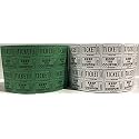The Ticket Gurus-Raffle Tickets - (4 Rolls of 2000 Double Tickets) 8,000 Total 50/50 Raffle Tickets (2 Green & 2 White)