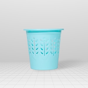 the tickle toe 7l plastic waste basket  open top dustbin for home school bedroom amp kids room  multi-purpose trash can amp paper bin  blue  pack of 1