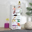 The Tickle Toe Plastic Chest of 8 Drawers for Kids | Multipurpose Organizer &amp; Kids Wardrobe with 2 Locks | Glossy Dresser for Clothes &amp; Toys | 44Lx28.5Wx114H cm | White