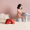 Rainbow Toilet Stool for Kids - Plastic Step Stool for Bathrooms, Bedrooms, Study - Children's Foot Stool (Blue)
