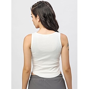 tickled pink women39s amp teen girls ribbed sleeveless round neck curved hem tank top  stretchy slim fit summer crop top