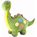 Tickles Green Soft Cartoon Cuddly Small Dinosaur Dragon Colourful Plush Animal Toy Soft Stuffed for Kids (Color: Green Size:25 cm)
