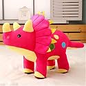 Tickles Cute Triceratops Dinosaur Soft Stuffed Plush Animal Toy for Kids Birthday Gift (Color: Pink; Size: 30 cm)