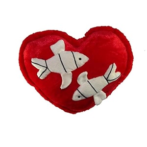 tickles heart with fish cushion soft stuffed plush toy gifts for boys amp girls wedding anniversary birthday valentine39s day size 35 cm color red