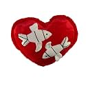 Tickles Heart with Fish Cushion Soft Stuffed Plush Toy Gifts for Boys &amp; Girls Wedding Anniversary Birthday Valentine's Day (Size: 35 cm Color: Red)