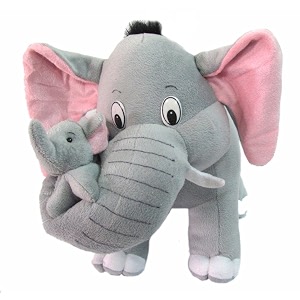 Tickles Mother Elephant with Single Baby Stuffed