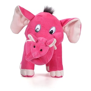 Tickles Pink Cute Mother Elephant and A