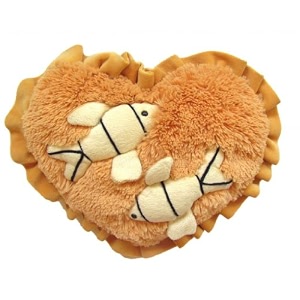 tickles heart fish cushion soft stuffed plush toy gifts for boys amp girls wedding anniversary birthday valentine39s day size 33 cm color brown