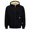 TICOMELA FR Jackets for men Flame Resistant Duck Hoodies Insulated Hooded Coat Outwear Water Repellent Oil Resistant