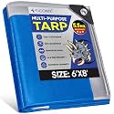 TICONN Heavy Duty Tarp Cover Waterproof, Extra Thick UV Resistant Tarpaulin