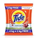 Tide Plus Detergent Washing Powder - 5kg Value Pack | Jasmine &amp; Rose Fragrance | 2X Deep Clean Power | World's No. 1 Detergent Brand