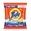 Tide Plus Detergent Washing Powder - 5kg Value Pack | Lemon &amp; Mint Fragrance | 2X Deep Clean Power | World's No. 1 Detergent Brand