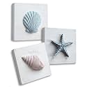 Tide and Tales 3D Beach Wall Art, Coastal Bathroom Wall Decor, Set of 3