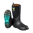 TIDEWE Rubber Work Boot for Men with Steel Shank, Waterproof Anti Slip Hunting Boot, Warm 6mm Neoprene Hunting Mud Boot, Sturdy Rubber Boot for Farming, Gardening, Fishing