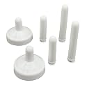 TidyCap Toilet Bolt Covers, Screw-On Replacement Caps for 1/4" Closet Bolts, Universal Fit for Short, Medium & Tall Fasteners up to 2.5", Decorative Never-Loose Bathroom