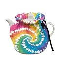 Tie Dye Tea Cosy Washable Protective Insulated Tea Pot Dust Cover Creative Kitchen Tea Pot Cover to Keep Tea Warm Home Kitchen Tea Party Christmas Decoration