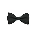 The Tie Hub Solid Microfiber Bow Tie – Classic Adjustable Pre-Tied Ready to Wear Formal Design for Wedding Office Party for Men