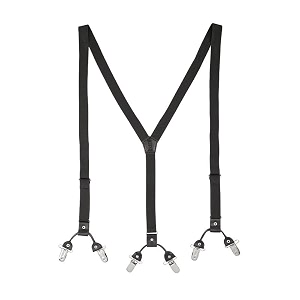 the tie hub ringside black y-back slim fit suspender for men