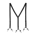 The Tie Hub Ringside Black Y-Back Slim Fit Suspender for Men