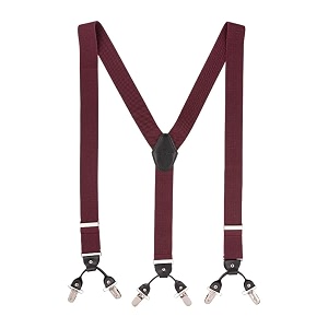 the tie hub suspenders for men  slim clip-on y-back elastic braces  adjustable 125 inch  formal wedding office