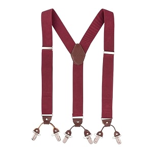 the tie hub suspenders for men  slim clip-on y-back elastic braces  adjustable 125 inch  formal wedding office