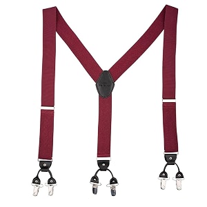 the tie hub suspenders for men  slim clip-on y-back elastic braces  adjustable 125 inch  formal wedding office