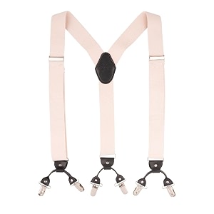 the tie hub suspenders for men  slim clip-on y-back elastic braces  adjustable 125 inch  formal wedding office