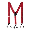 The Tie Hub Suspenders for Men | Slim Clip-On Y-Back Elastic Braces | Adjustable 1.25 Inch | Formal Wedding Office