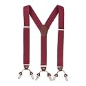 The Tie Hub Suspenders for Men | Slim Clip-On Y-Back Elastic Braces | Adjustable 1.25 Inch | Formal Wedding Office