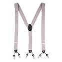 The Tie Hub Suspenders for Men Elastic Adjustable Y Back Braces with Strong Metal Clips for Wedding Formal Office Wear
