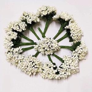 TIED RIBBONS Plastic Artificial Pollen Flowers for