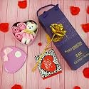 TIED RIBBONS Valentine Gift for Girlfriend Boyfriend Husband Wife Girls Boys Couples (Special 24K Gold Plated Rose, Scented Rose Flowers with Teddy Gift Box)