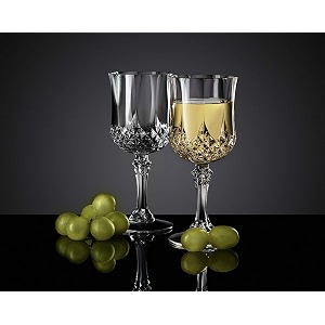 crystal wine glasses 180 ml non-lead crystal clear ideal for white or red wine glass set of 4