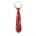 Ties for Women Pre-tied Uniform Necktie with Metal Chain