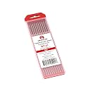 Tig Welding Tungsten Electrodes Red Tungsten 1/16” x 7” 10-Pack