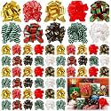 Tigeen 100 Pieces Christmas Wrap Pull Bows 5 Inch Gift Bows,Assorted Color