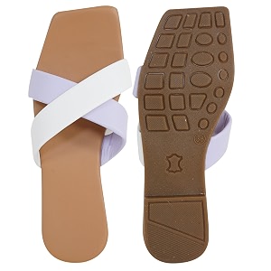 TIGER COLLECTIONS Womens Flat Cross Strap Slippers