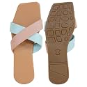 TIGER COLLECTIONS Women39s Flat Cross Strap Slippers