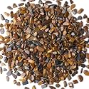 Tiger Eyes Aquarium Gravel Rocks Natural Tumbled Healing Crystal Chips Bulk Gemstones Tumbled Crushed Stones for Fountain Vase Filler Planters Decorative Fish Tank Potted Reiki Energy Balancing 0.44lb