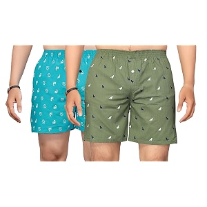 men39s cotton blend combo of 2 printed boxer side pockets shorts_02