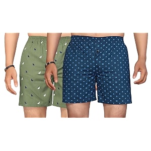 men39s cotton blend combo of 2 printed boxer side pockets shorts_02