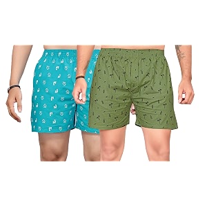 men39s cotton blend combo of 2 printed boxer side pockets shorts_02